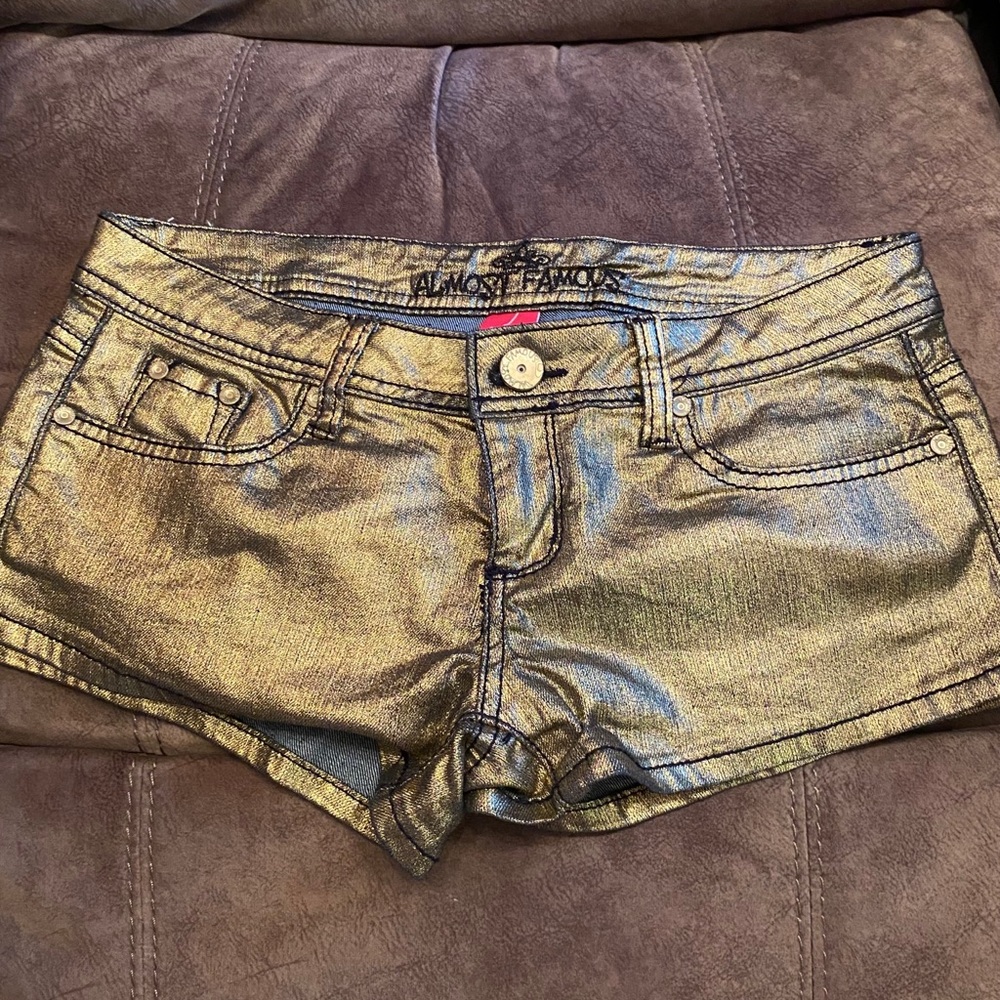 🌀Gold Shimmer Shorts